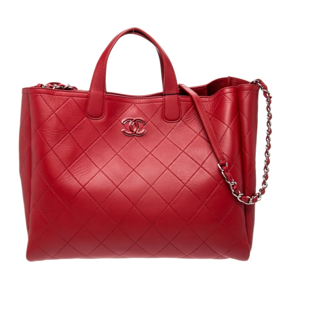 Chanel Large RED Bullskin Tote